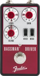 Overdrive, distortion, fuzz effect pedal for bass Fender Bassman Driver