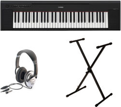 Portable digital piano Yamaha NP-15 B + Stand + Casque