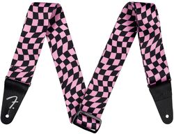 Guitar strap Fender WAVY CHECKER POLY STRAP PNK