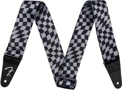 Guitar strap Fender WAVY CHECKER POLY STRAP GRY