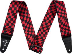 Guitar strap Fender WAVY CHECKER POLY STRAP RED