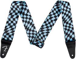 Guitar strap Fender WAVY CHECKER POLY STRAP BLUE