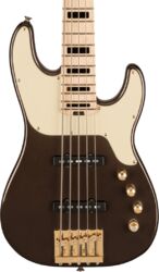 Solid body electric bass Jackson Adam Blackstone Pro Gladys Jackson Concert Bass 5-String - Black stone