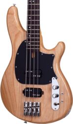 Solid body electric bass Schecter CV-4 - Gloss natural