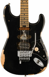 Str shape electric guitar Evh Frankenstein Relic - Black