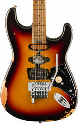 Str shape electric guitar Evh Frankenstein Relic (MEX, MN) - Vintage sunburst