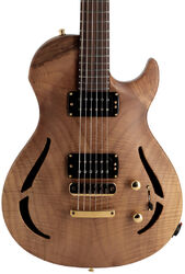 Semi-hollow electric guitar Vigier G.V. Wood Hollow Royal Walnut #0632 - Natural