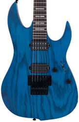 Metal electric guitar Sire Larry Carlton X5 - Trans blue satin