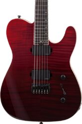 Tel shape electric guitar Schecter PT SLS Elite - Blood burst