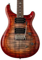 Double cut electric guitar Prs SE Custom 24-08 (Black Pickups) - Charcoal cherry burst