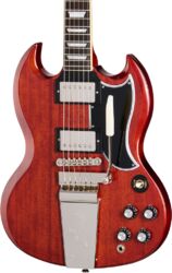 Double cut electric guitar Epiphone 1964 SG Standard With Maestro Vibrola Reissue - Cherry red