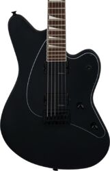 Retro rock electric guitar Jackson Surfcaster SC HT6 - Satin black