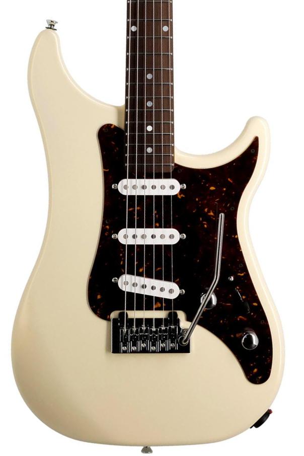 Str shape electric guitar Vigier Expert Classic Rock (Trem, RW) - Retro white