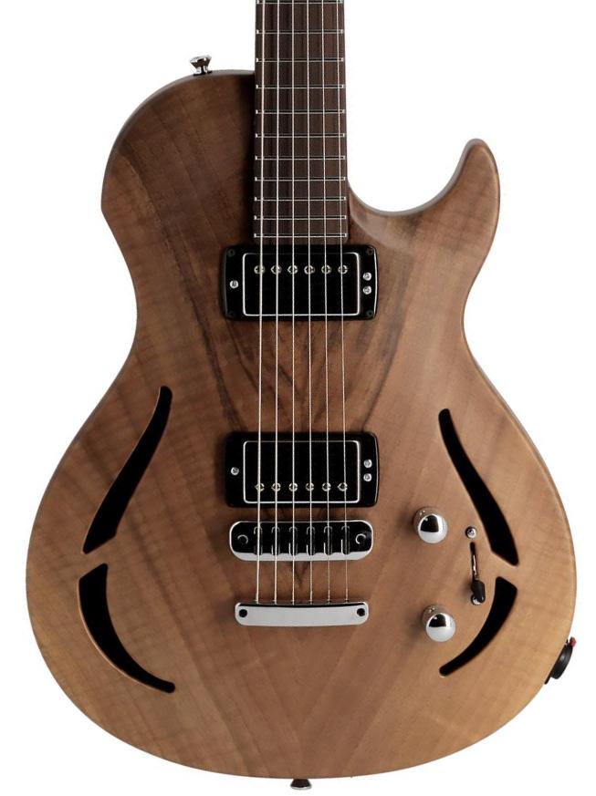 Semi-hollow electric guitar Vigier G.V. Wood Hollow Royal Walnut #0629 - Natural