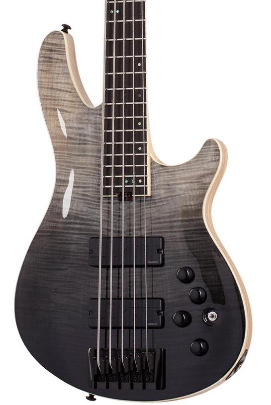 Solid body electric bass Schecter SLS Elite 5-String - Black fade burst