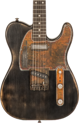 Tel shape electric guitar James trussart SteelGuardCaster with Glaser B Bender #21062 - Rust o matic pinstriped black nitro